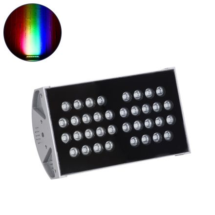 FLOOD-TENA Προβολέας Wall Washer για Φωτισμό Κτιρίων LED 72W 6120lm 10° DC 24V - IP65 - RGBW DMX512 - Ασημί 