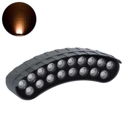 TREELIGHT-KINA Κυρτό Wall Washer με Αντιθαμβωτική Γρίλια Ειδική για Φυτά - Δέντρα LED 18W 1530lm 15° DC 24V - IP65 - 2200K - Ανθρακί 