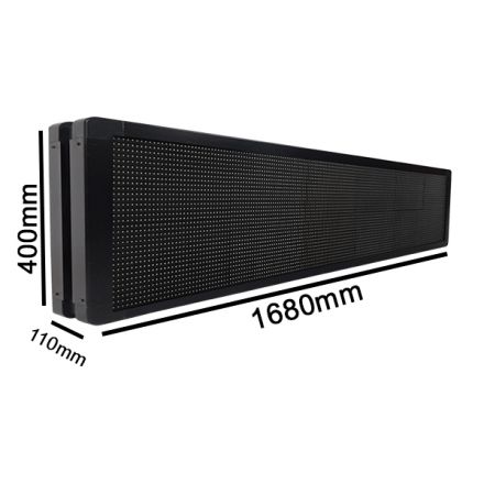 Κυλιόμενη Ψηφιακή Επιγραφή P10 LED SMD - με Wi-Fi - IP65 - Διπλής Όψης - Μ168 x Π12 x Υ40cm - 6000K