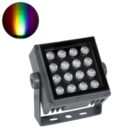 FLOOD-TINY Προβολέας Wall Washer για Φωτισμό Κτιρίων LED 27W 2295lm 3° DC 24V - IP65 - RGBW DMX512 - Ανθρακί 