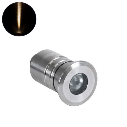 UNDERWATER-DANI Υποβρύχιο Χωνευτό Σποτ για Σιντριβάνια LED 1W 90lm 5° 24V - IP68 - 2700K - Ανοξείδωτο Ατσάλι 