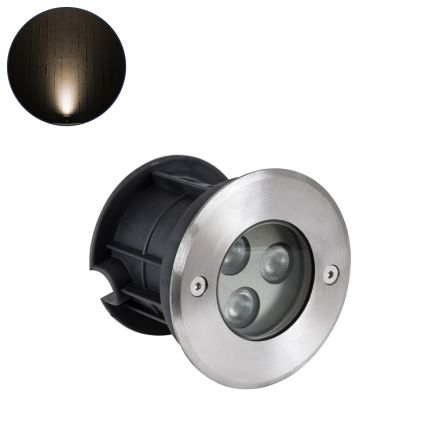 UNDERWATER-HUNI Υποβρύχιο Χωνευτό Σποτ για Σιντριβάνια LED 3W 270lm 30° 24V - IP68 - 2700K - Ανοξείδωτο Ατσάλι 