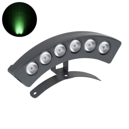 TREELIGHT-PLANTE Κυρτό Wall Washer για Φυτά - Δέντρα LED 6W 600lm 15° 24V - IP67 - Πράσινο - Γκρι Ανθρακί 