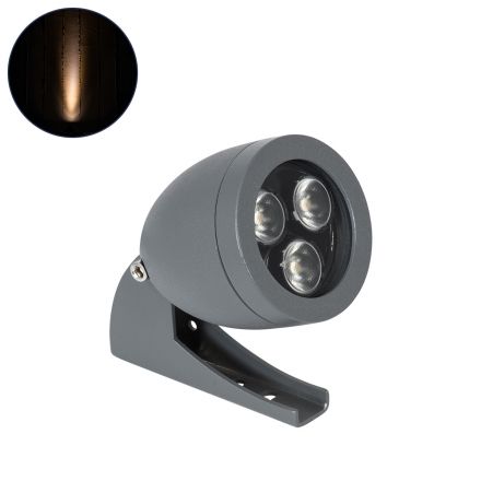 TREELIGHT-TREESPO Σποτ Φωτισμού για Φυτά - Δέντρα LED 6W 630lm 15° 24V - IP67 - 2200K - Γκρι Ανθρακί