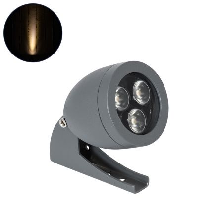 TREELIGHT-TREESPO Σποτ Φωτισμού για Φυτά - Δέντρα LED 6W 660lm 15° 24V - IP67 - 2700K - Γκρι Ανθρακί 