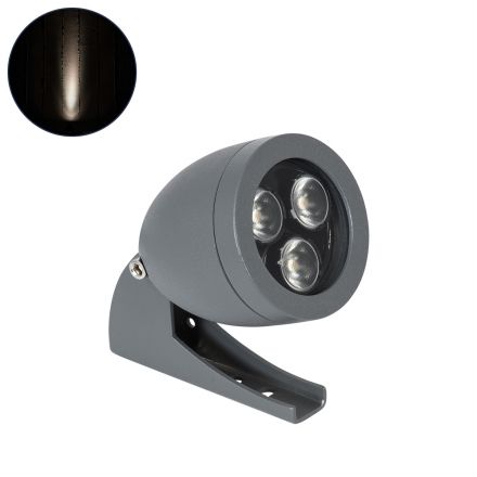 TREELIGHT-TREESPO Σποτ Φωτισμού για Φυτά - Δέντρα LED 6W 690lm 15° 24V - IP67 - 4500K - Γκρι Ανθρακί