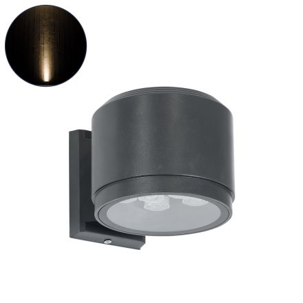 WALLLIGHT-GONA Απλίκα LED 24W 2160lm 5° 24V - IP67 - 2700K - Γκρι Ανθρακί 