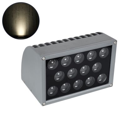 FLOOD-DENA Επιτοίχιος Wall Washer για Φωτισμό Κτιρίων LED 30W 2850lm 5° 24V - IP67 - 4500K - Γκρι Ανθρακί 