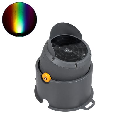 FLOOD-SIMA Κινούμενος Wall Washer με Αντιθαμβωτική Γρίλια για Φωτισμό Κτιρίων LED 60W 5100lm 30° 24V - IP67- RGBW DMX512 - Γκρι Ανθρακί 