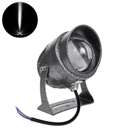 SPOT-XENIA Σποτ Φωτισμου Wall Washer LED 16W 1600lm 3° DC 24V - IP65 - 6000K - Σφυρήλατο Γκρι 
