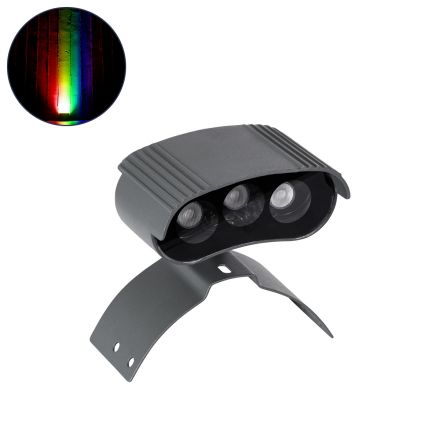 TREELIGHT-PLANTE Κυρτό Wall Washer με Αντιθαμβωτική Γρίλια για Φυτά - Δέντρα LED 3W 255lm 15° 24V - IP67 - RGBW DMX512 - Γκρι Ανθρακί 