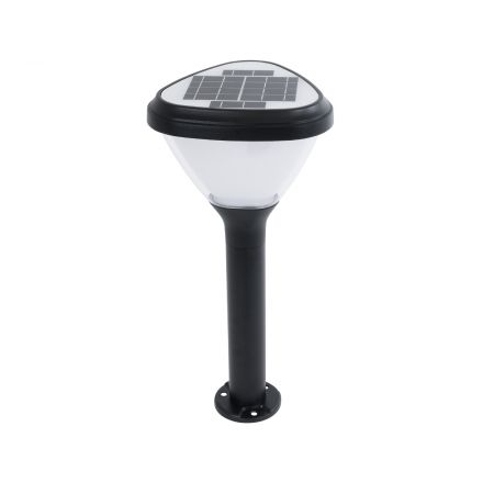 SOLARMIS Ηλιακό Κολωνάκι Κήπου Εξωτερικού Χώρου LED 10W 180lm 120° με Ενσωματωμένο Φωτοβολταϊκό Panel 6V 5W & Επαναφορτιζόμενη Μπαταρία Li-ion 3.2V 6000mAh με Αισθητήρα Ημέρας-Νύχτας - IP65 Φ26 x Υ60cm