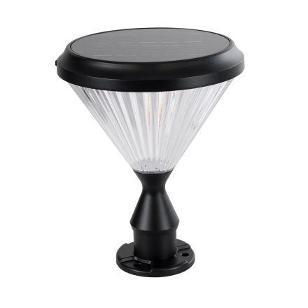 SHARP Ηλιακό Φωτιστικό Κήπου LED 10W 330lm 120° με Φωτοβολταϊκό Panel 6V 2W & Επαναφορτιζόμενη Μπαταρία 3.2V 1800mAh με Αισθητήρα Ημέρας-Νύχτας IP65 Σώμα Αλουμινίου & ABS 6000K