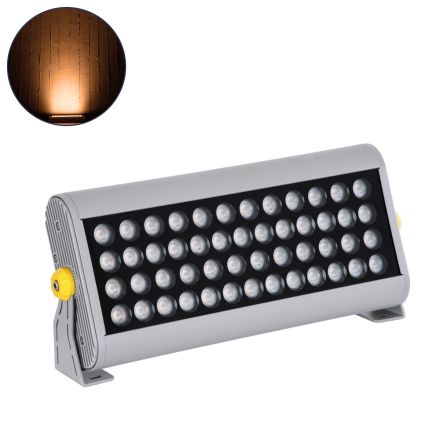 FLOOD-HENA Προβολέας Wall Washer για Φωτισμό Κτιρίων LED 48W 4080lm 30° - IP67 - 2200K - Ασημί