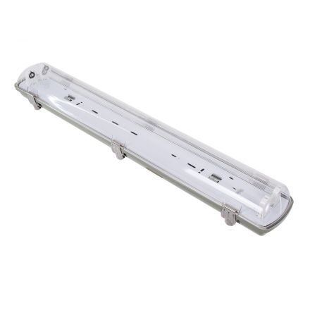 Tri-Proof Πλαστικό PC Σκαφάκι για 2xT8 LED - Τροφοδοσίας Ενός Άκρου - IP65 - 60cm
