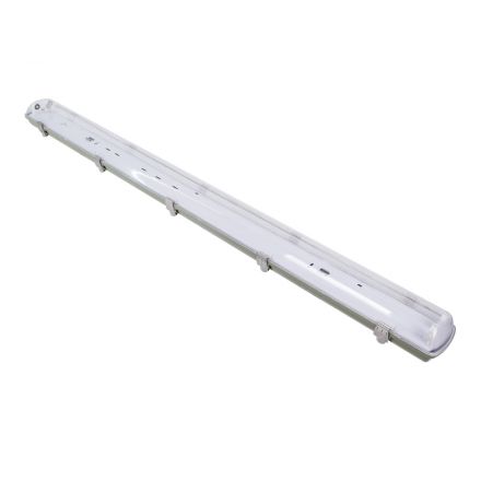 Tri-Proof Πλαστικό PC Σκαφάκι για 2xT8 LED - Τροφοδοσίας Ενός Άκρου -IP65 - 120cm