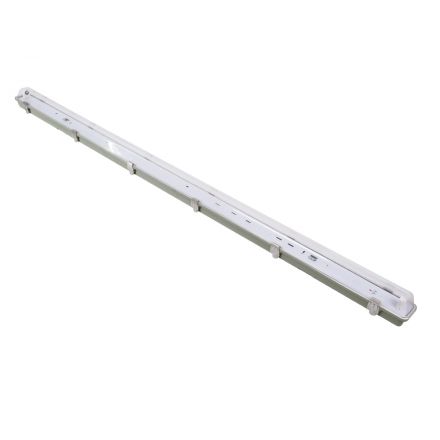90614 150cm Tri-Proof Πλαστικό PC Σκαφάκι με Μεταλλικά Clips για 1 x Λάμπες T8 Τύπου Φθορίου LED Τροφοδοσίας Ενός Άκρου Αδιάβροχο IP65