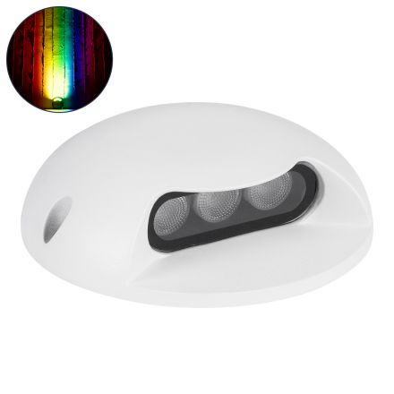 STEP-LUNA Φωτιστικό Σκαλοπατιού - Διαδρόμου LED 6W 600lm 10° DC 24V - IP65 Φ12 x Υ3cm - RGB DMX512 - Λευκό