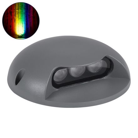 STEP-LUNA Φωτιστικό Σκαλοπατιού - Διαδρόμου LED 6W 600lm 10° DC 24V - IP65 Φ12 x Υ3cm - RGB DMX512 - Γκρι Ανθρακί 