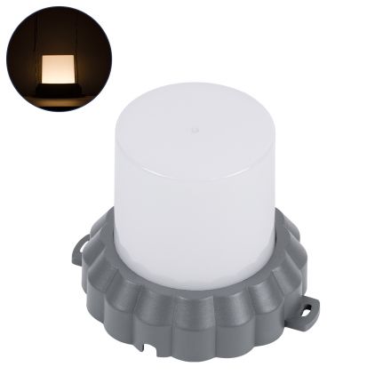 WALLLIGHT-MONA Φωτιστικό Τοίχου - Απλίκα Point Light LED 12W 360° 24V - IP65 - 3000K - Γκρι Ανθρακί 