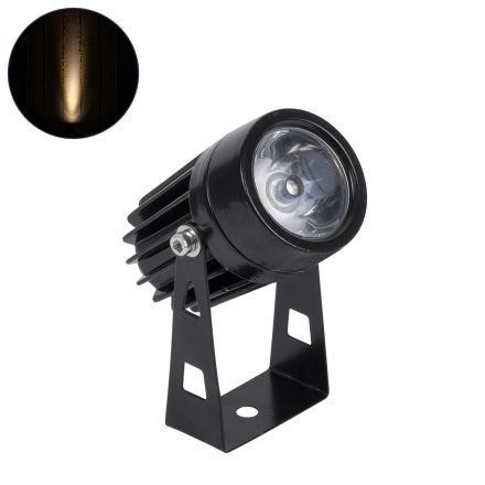 SPOT-TOLA Σποτ Φωτισμου Wall Washer LED 1W 10° 24V - IP65 - 3000K - Μαύρο 