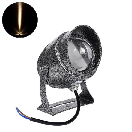 SPOT-XENIA Wall Washer LED 16W 3° 24V - IP65 - 3000K - Σφυρήλατο Γκρι 
