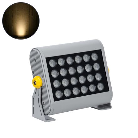 FLOOD-HENA Wall Washer για Φωτισμό Κτιρίων LED 24W 30° AC 220-240V - IP65 - 3000K - Ασημί 
