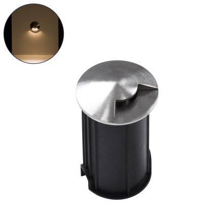 UNDERGROUND-RENA Χωνευτό Φωτιστικό Σποτ Δαπέδου LED 1W 110lm 30° 24V - IP68 - 3000K - Ανοξείδωτο Ατσάλι