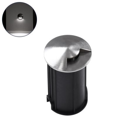 UNDERGROUND-RENA Χωνευτό Φωτιστικό Σποτ Δαπέδου LED 1W 115lm 30° 24V - IP68 - 4500K - Ανοξείδωτο Ατσάλι 