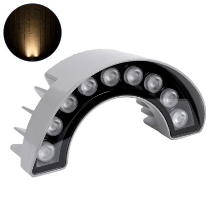 TREELIGHT-WINA Κυρτό Wall Washer Ειδικό για Φυτά - Δέντρα LED 9W 30° 24V - IP65 - 3000K - Ασημί 