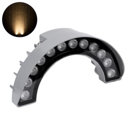 TREELIGHT-WINA Κυρτό Wall Washer Ειδικό για Φυτά - Δέντρα LED 12W 30° 24V - IP65 - 3000K - Ασημί 