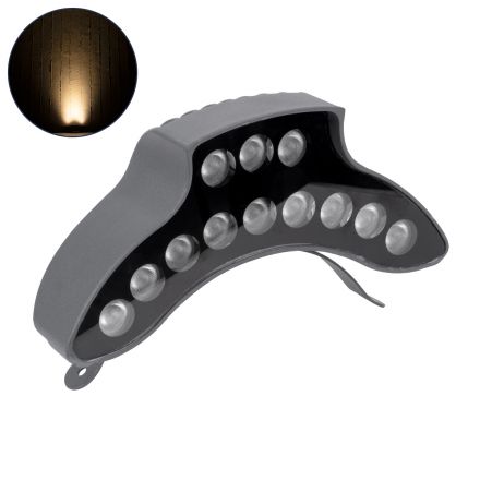 TREELIGHT-PINA Κυρτό Wall Washer Ειδικό για Φυτά - Δέντρα LED 12W 30° 24V - IP65 - 3000K - Γκρι Ανθρακί