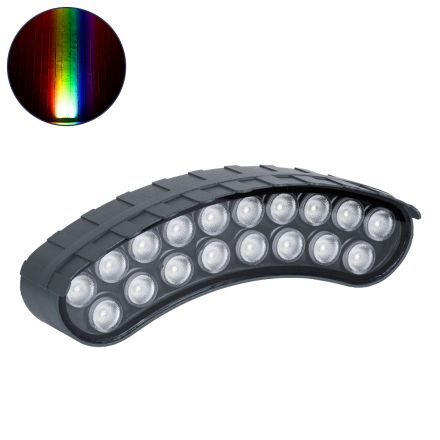 TREELIGHT-KINA Κυρτό Wall Washer με Αντιθαμβωτική Γρίλια Ειδική για Φυτά - Δέντρα LED 18W 1530lm 15° DC 24V - IP67 - RGBW DMX512 - Ανθρακί