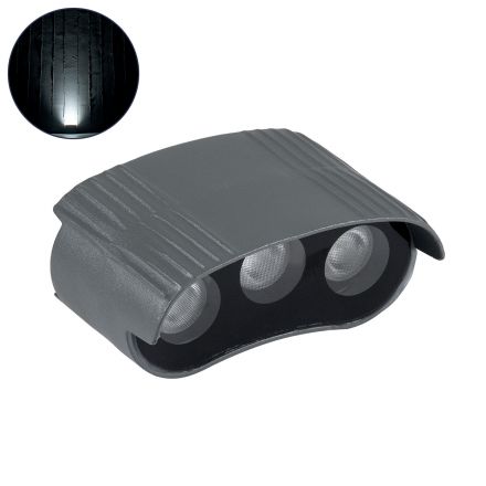 TREELIGHT-ZINA Κυρτό Wall Washer με Αντιθαμβωτική Γρίλια Ειδική για Φυτά - Δέντρα LED 3W 30° DC 24V - IP65 Μ9 x Π6.5 x Υ4cm - 4500K - Γκρι Ανθρακί