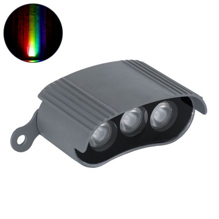 TREELIGHT-ZINA Κυρτό Wall Washer με Αντιθαμβωτική Γρίλια Ειδική για Φυτά - Δέντρα LED 3W 255lm 30° DC 24V - IP65 - RGBW DMX512 - Ανθρακί