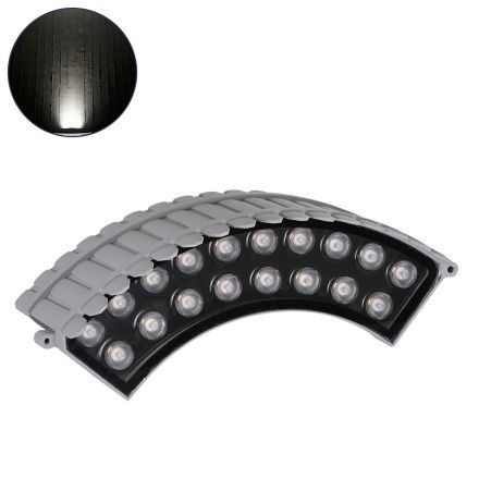 TREELIGHT-JINA Κυρτό Wall Washer με Αντιθαμβωτική Γρίλια Ειδική για Φυτά - Δέντρα LED 18W 1710lm 10° DC 24V - IP67 - 4500K - Γκρι 