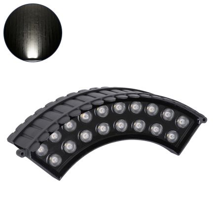 TREELIGHT-JINA Κυρτό Wall Washer με Αντιθαμβωτική Γρίλια Ειδική για Φυτά - Δέντρα LED 18W 1710lm 10° DC 24V - IP67 - 4500K - Γκρι