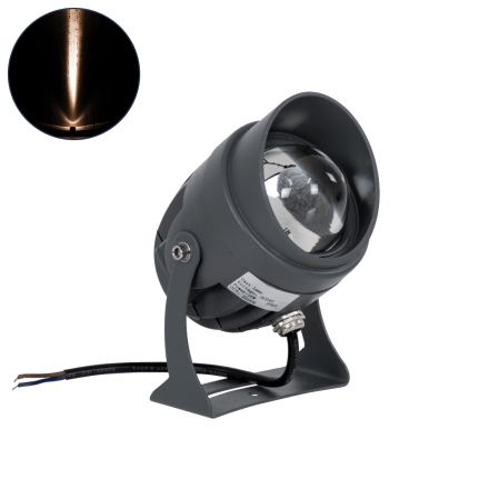 SPOT-NENIA Σποτ Φωτισμου Wall Washer με Αντιθαμβωτική Γρίλια LED 16W 1360lm 3° DC 24V - IP65 - 2200K - Ανθρακί 