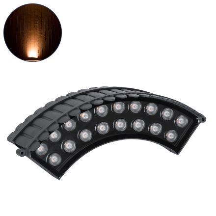 TREELIGHT-JINA Κυρτό Wall Washer με Αντιθαμβωτική Γρίλια Ειδική για Φυτά - Δέντρα LED 18W 1530lm 10° DC 24V - IP67 - 2200K - Γκρι 