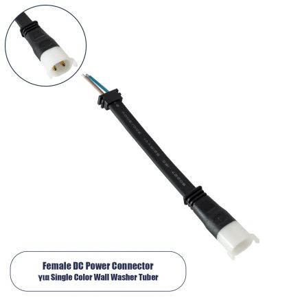 Ταχυσύνδεσμος Τροφοδοσίας για Wall Washer IP65 - 2 Καλώδια +/- σε Power Connector 2 PIN Female για Μονόχρωμα Wall Washer
