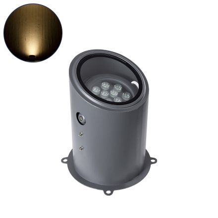 FLOOD-MILO Κινούμενο Wall Washer για Φωτισμό Κτιρίων LED 12W 1080lm 10° - IP67 - 2700K - Γκρι Ανθρακί 