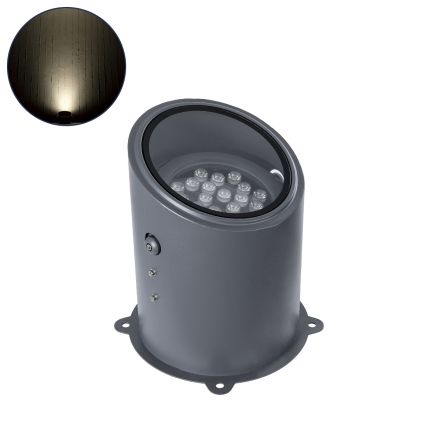 FLOOD-MILO Κινούμενος Wall Washer για Φωτισμό Κτιρίων LED 24W 2280lm 10° - IP67 - 4500K - Γκρι Ανθρακί 