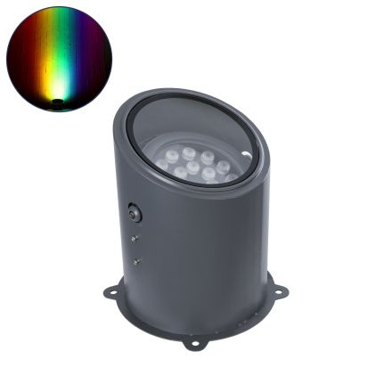 FLOOD-MILO Κινούμενο Wall Washer για Φωτισμό Κτιρίων LED 24W 2040lm 10° DC 24V - IP67 - RGBW DMX512 - Γκρι Ανθρακί 