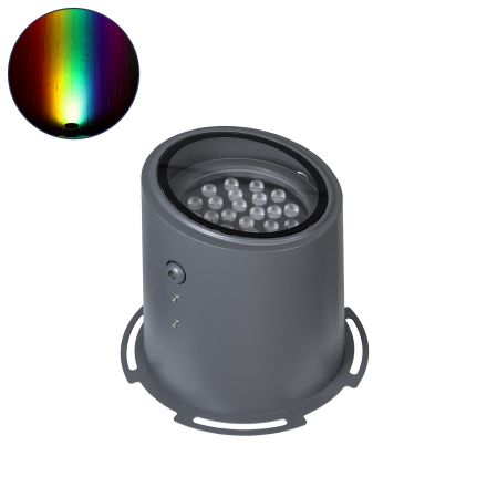 FLOOD-MILO Κινούμενος Wall Washer για Φωτισμό Κτιρίων LED 48W 4080lm 10° DC 24V - IP67 - RGBW DMX512 - Γκρι Ανθρακί 