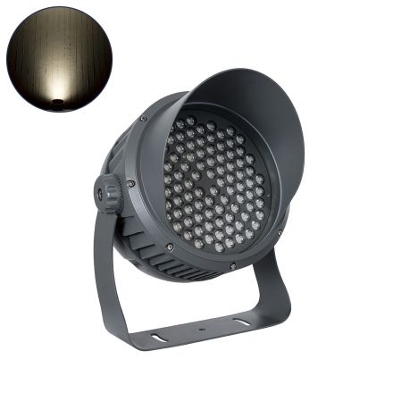 FLOOD-DIMO Wall Washer με Αντιθαμβωτική Γρίλια για Φωτισμό Κτιρίων LED 100W 9500lm 10° - IP67 - 4500K - Γκρι Ανθρακί 