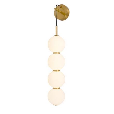 Απλίκα Τοίχου Μεταλλική LED 19W Γυαλί 160 Χ650mm Μπρονζέ-Λευκό ARTE ILLUMINA TREA
