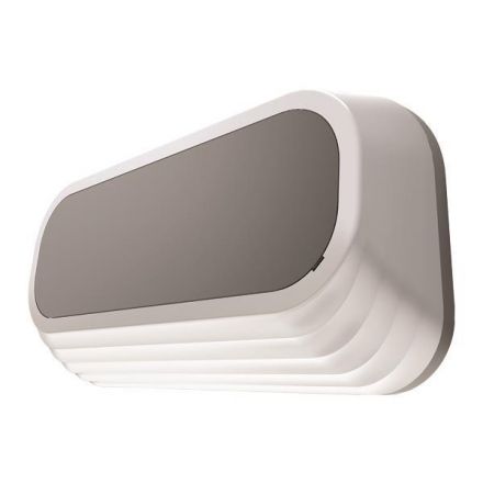Απλίκα Τοίχου Οβάλ LED 12W 240x120x45 3000K IP54 Γκρι PRO