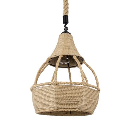 KUBRIC 01605 Boho Κρεμαστό Φωτιστικό Οροφής με Ντουί 1xE27 IP20 Μπεζ