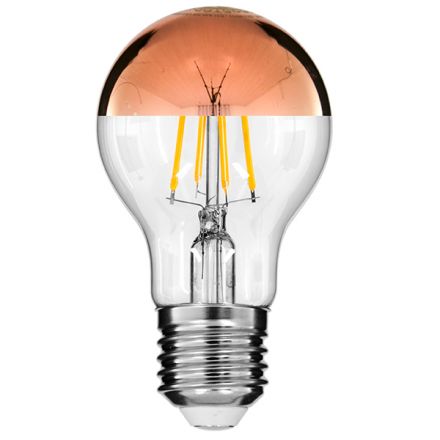 Λάμπα A60 - Ανεστραμμένο Χάλκινο Καθρέπτη LED FILAMENT 8W 840 lm 320° - 2200K - Dimmable