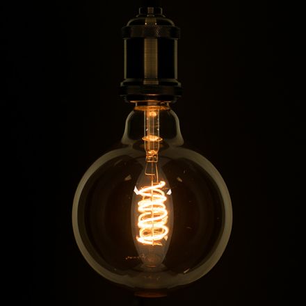 Λάμπα LED Soft S Spiral Filament G125 Γλόμπος 4W 280lm 360° - 2200K με Μελί Γυαλί - Dimmable 